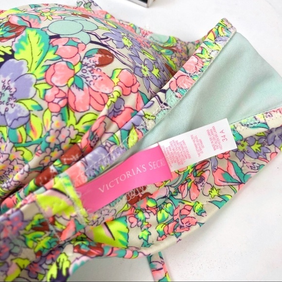 Victoria’s Secret Floral Ruched Tie Up Bikini Top - Picture 2 of 8